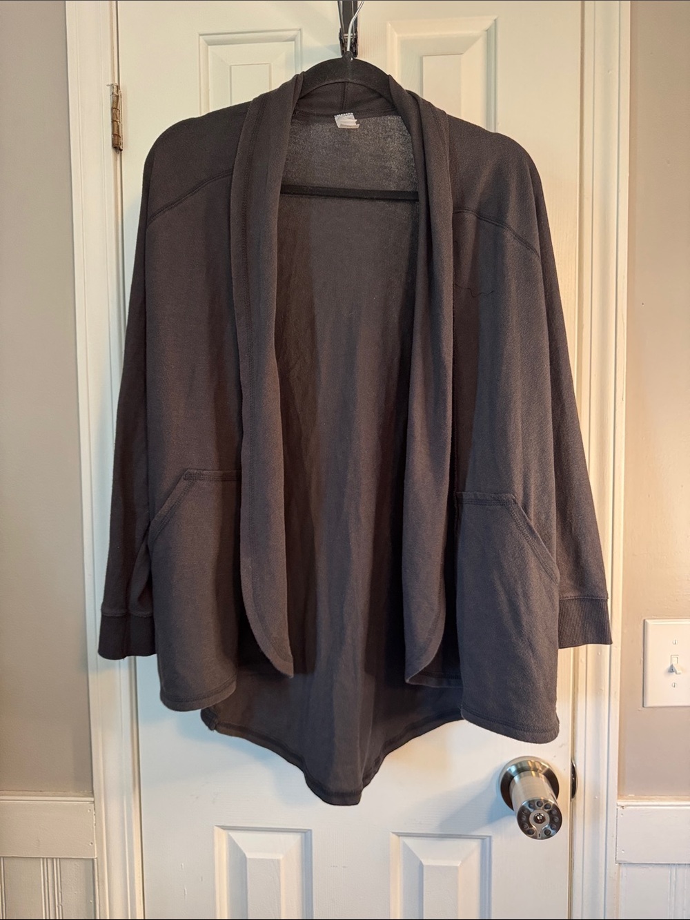 Alternative Open-Front Women's Cardigan Sweater - Charcoal (24)